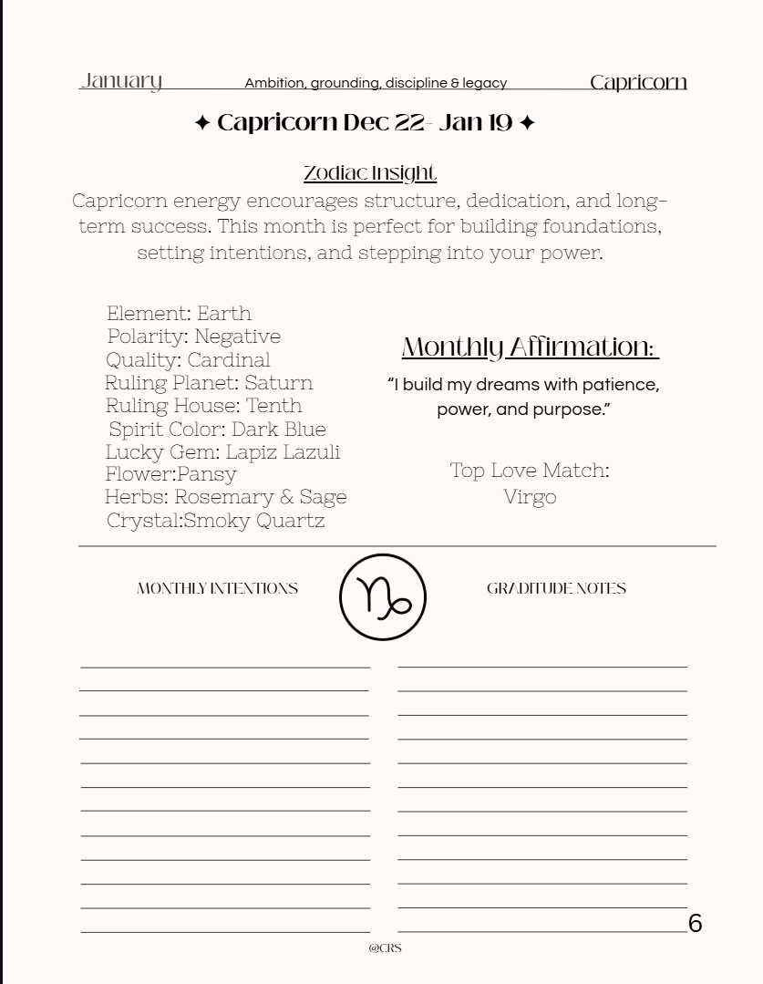 Witchy Ethereal Zodiac Planner