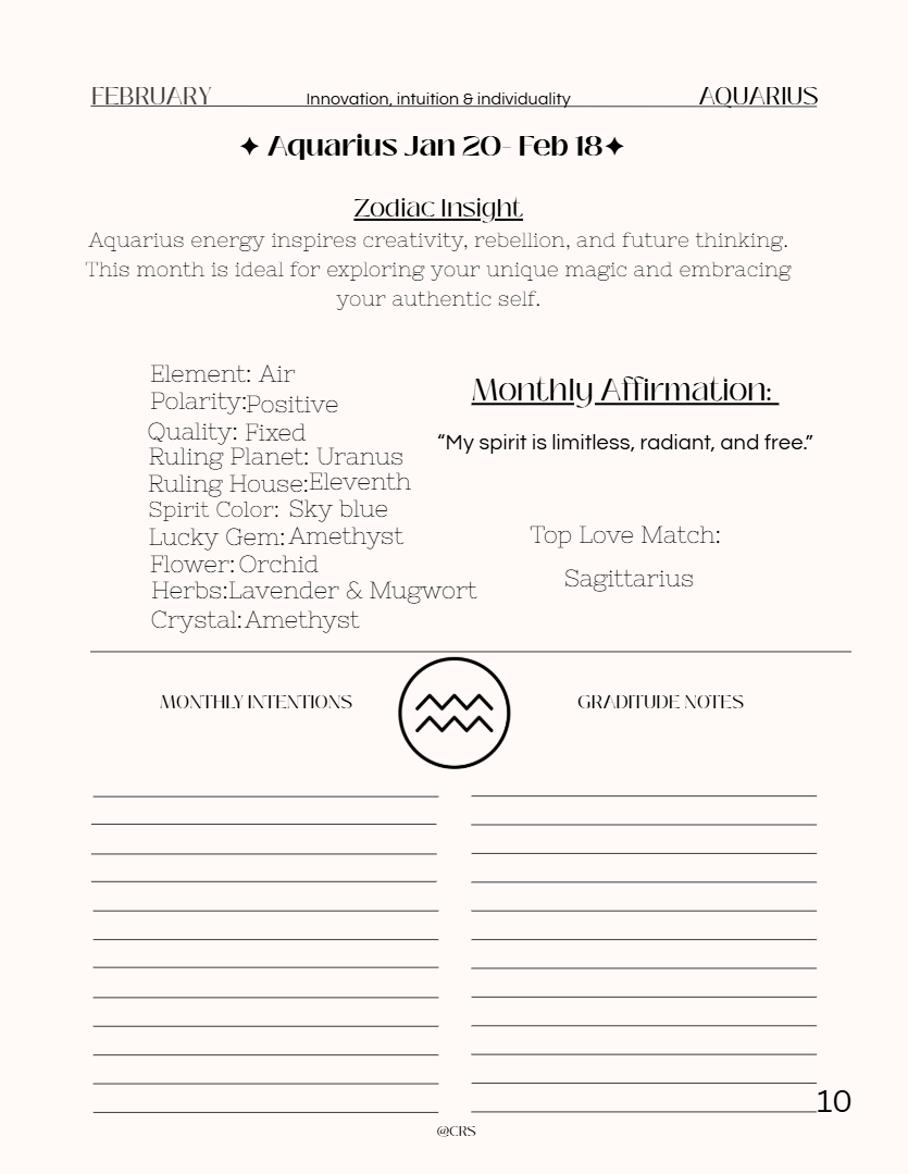 Witchy Ethereal Zodiac Planner