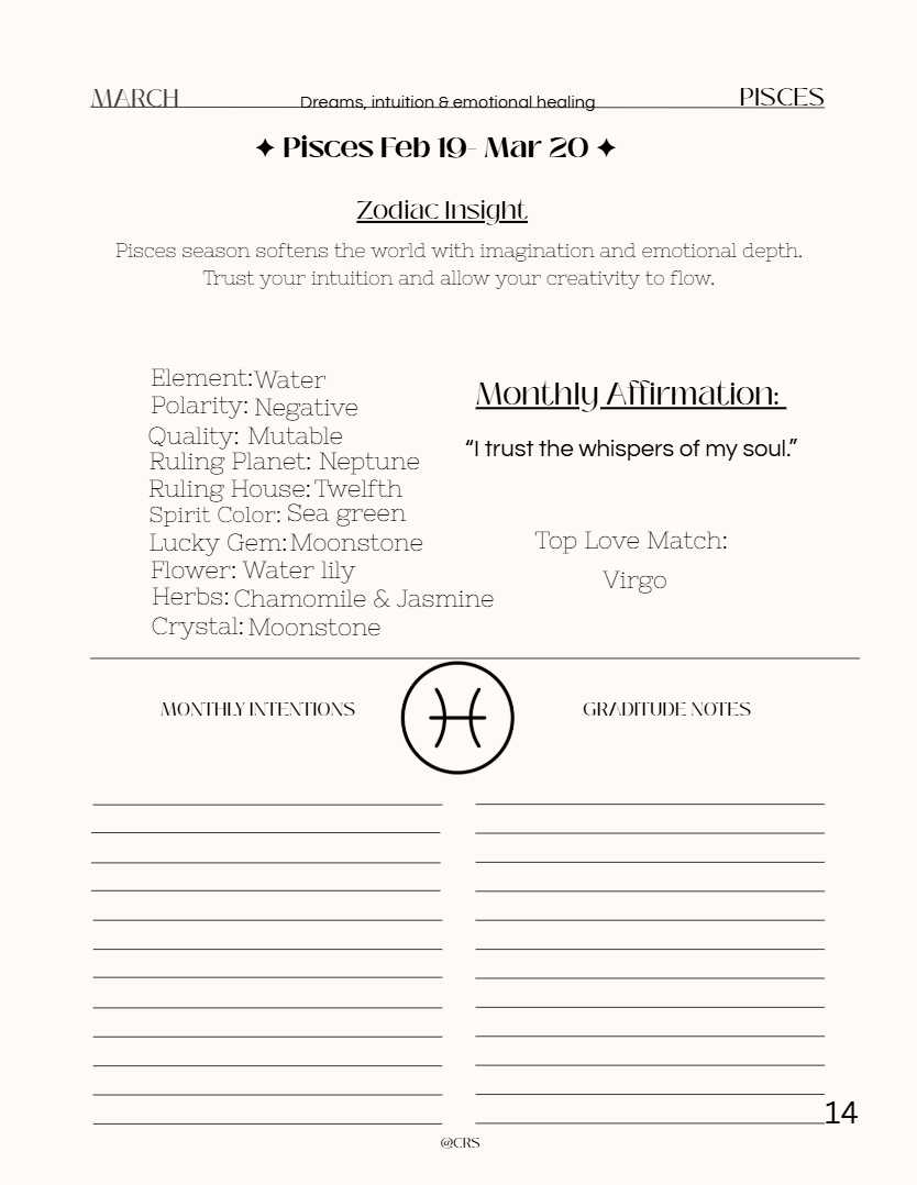 Witchy Ethereal Zodiac Planner