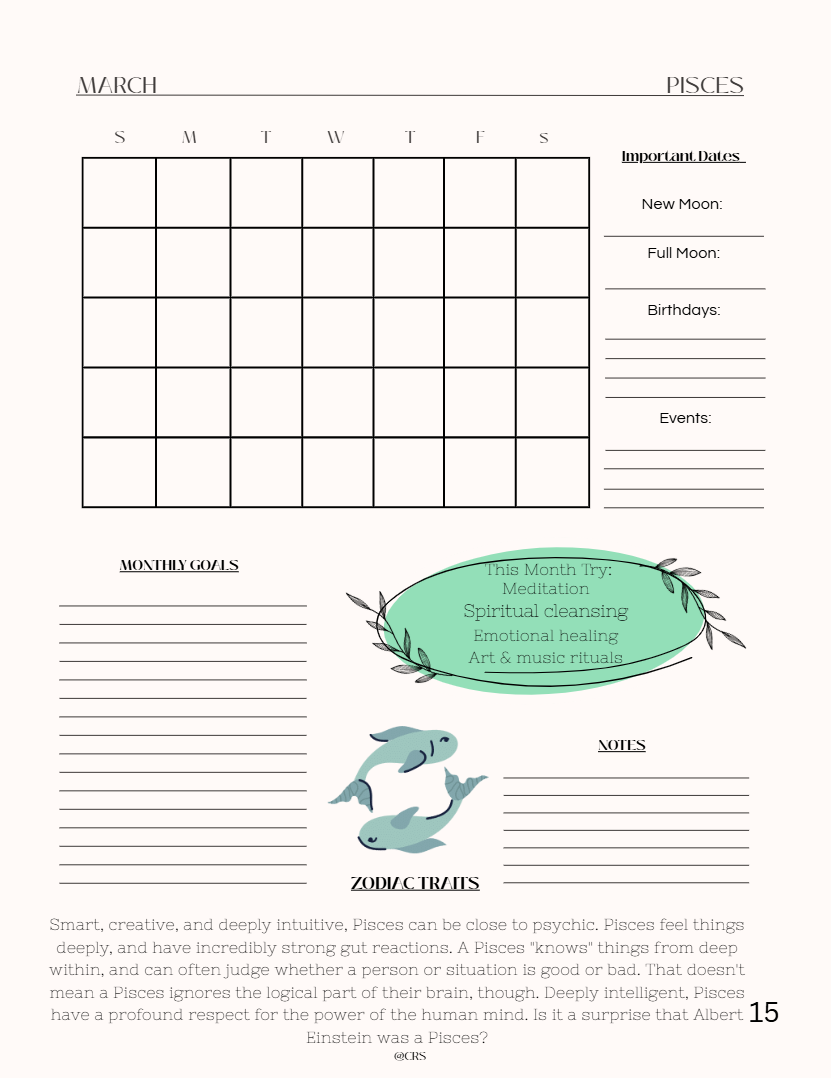 Witchy Ethereal Zodiac Planner