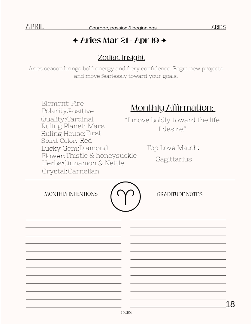 Witchy Ethereal Zodiac Planner
