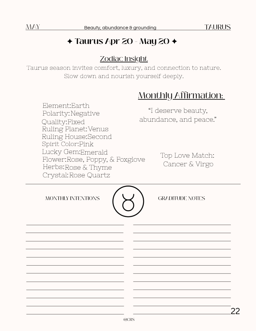 Witchy Ethereal Zodiac Planner