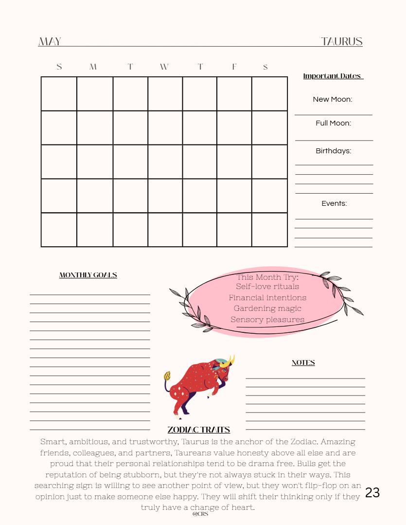Witchy Ethereal Zodiac Planner