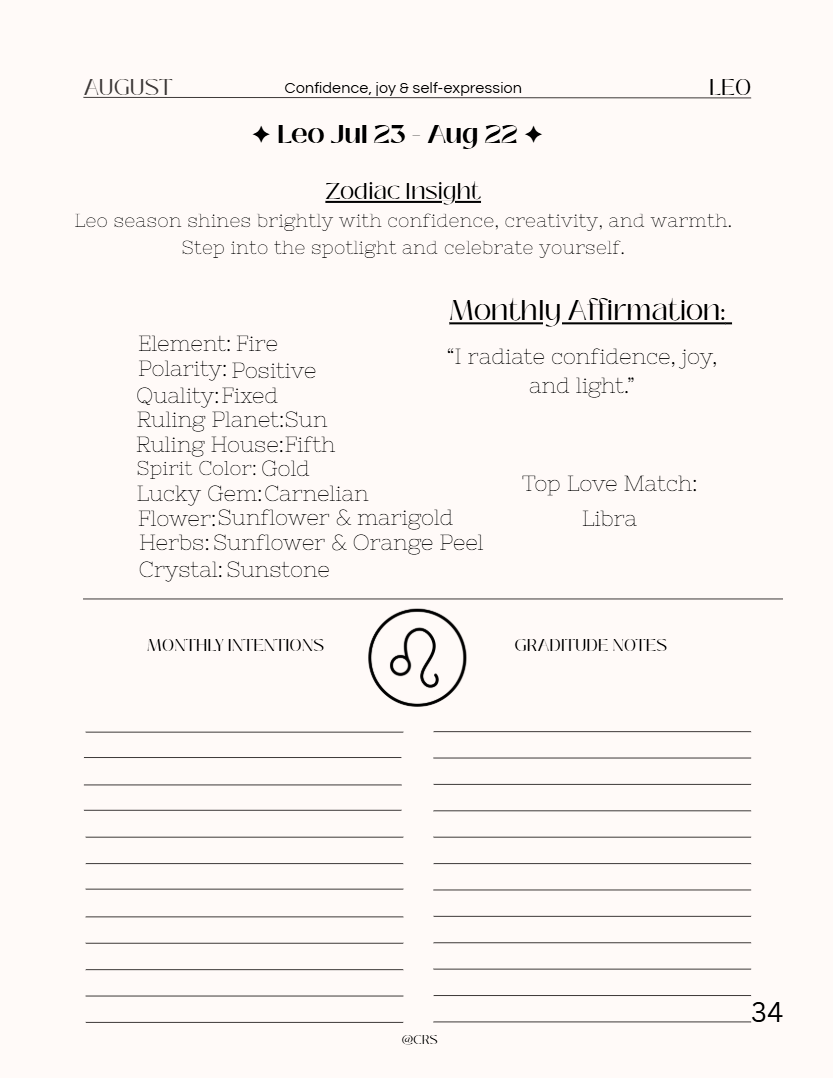 Witchy Ethereal Zodiac Planner