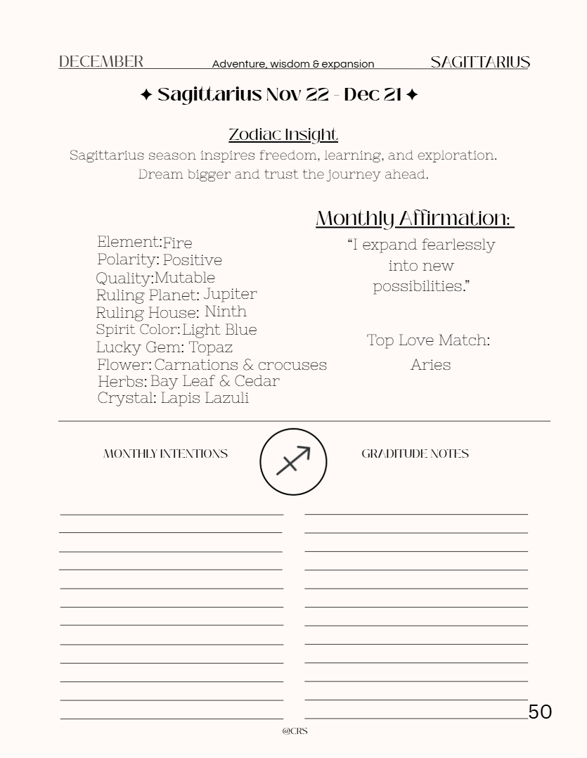 Witchy Ethereal Zodiac Planner